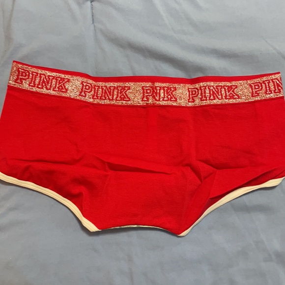 NWT VS pink new in bag never worn brief style panties/boy shorts. Size large - Picture 2 of 4